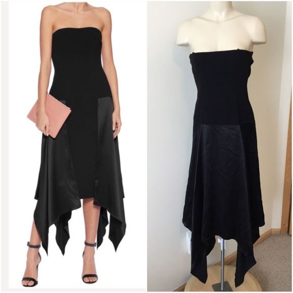 Cinq À Sept Strapless Draped Silk-paneled - Picture 2 of 10